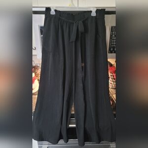 Chic Black Wide Leg Pants In 4X
